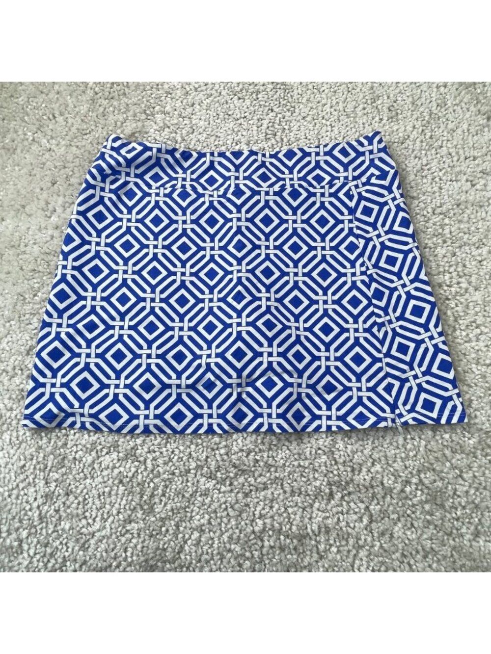 Jude Connally Morgan Skort Blue White Geometric Print Womens Large